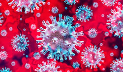 Close up rendering of the Coronavirus